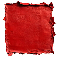 Bold Red Textured Background with Torn Edges and Isolated Concept
