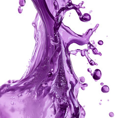 Close-Up Pouring of Purple Liquid Creates Textures for Design and Art Projects