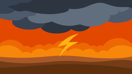 Experience the dramatic sky of an approaching weather front change