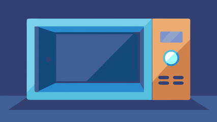 Fototapeta premium Discover the interior of an empty clean microwave oven ready for use