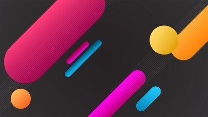 ABSTRACT DARK BACKGROUND WITH DIAGONAL GEOMETRIC SHAPES BLUE ORANGE PINK GRADIENT SMOOTH LIQUID COLORFUL DESIGNVECTOR TEMPLATE GOOD FOR MODERN WEBSITE, WALLPAPER, COVER DESIGN 