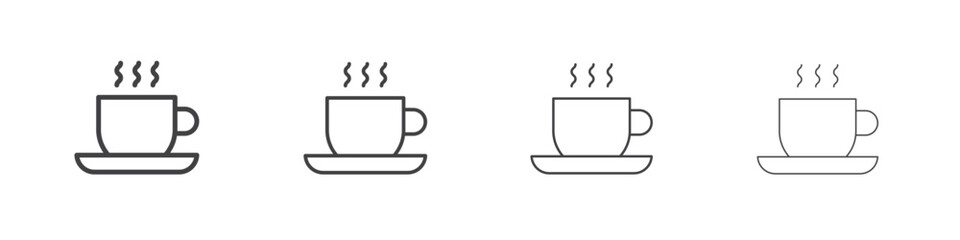 Hot coffee cup icon