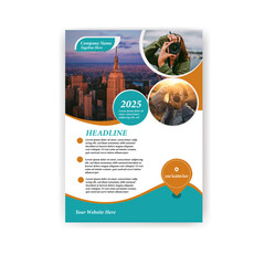  poster flyer pamphlet brochure cover design layout space for photo background, vector template in A4 size