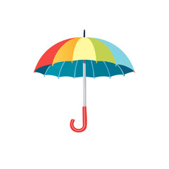 Colorful Umbrella Icon Isolated on a Transparent Background