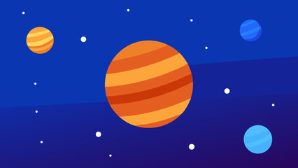 Fototapeta premium Wide Open Sky with a Bright Clear View of Jupiter