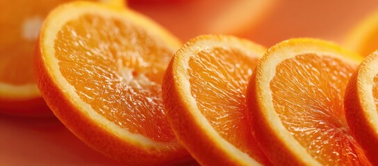 Close-up of sliced oranges