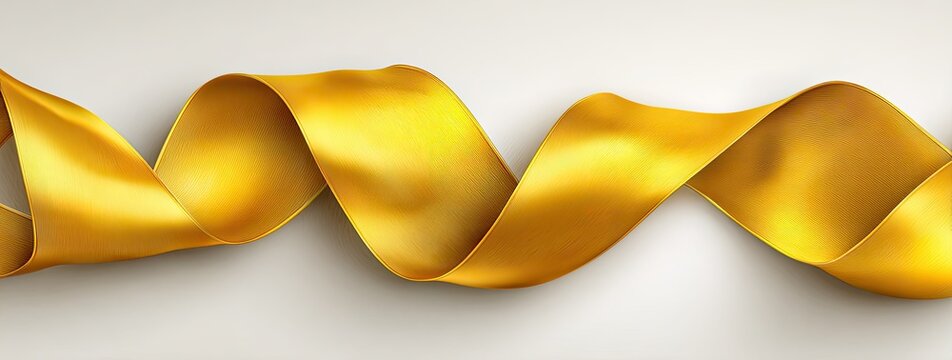 Gold ribbon in a flowing spiral pattern