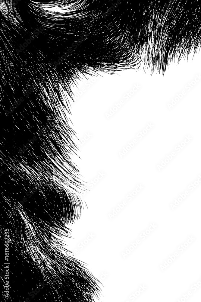 Poster abstract fur texture border for creative design and background projects