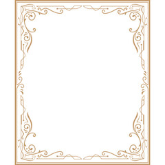 Elegant Gold Frame: A sophisticated gold frame is displayed, its ornate design and exquisite detail, perfect for adding a touch of elegance and sophistication.
