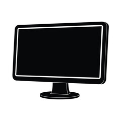Computer Monitor Display Screen Technology Device Isolated Silhouette