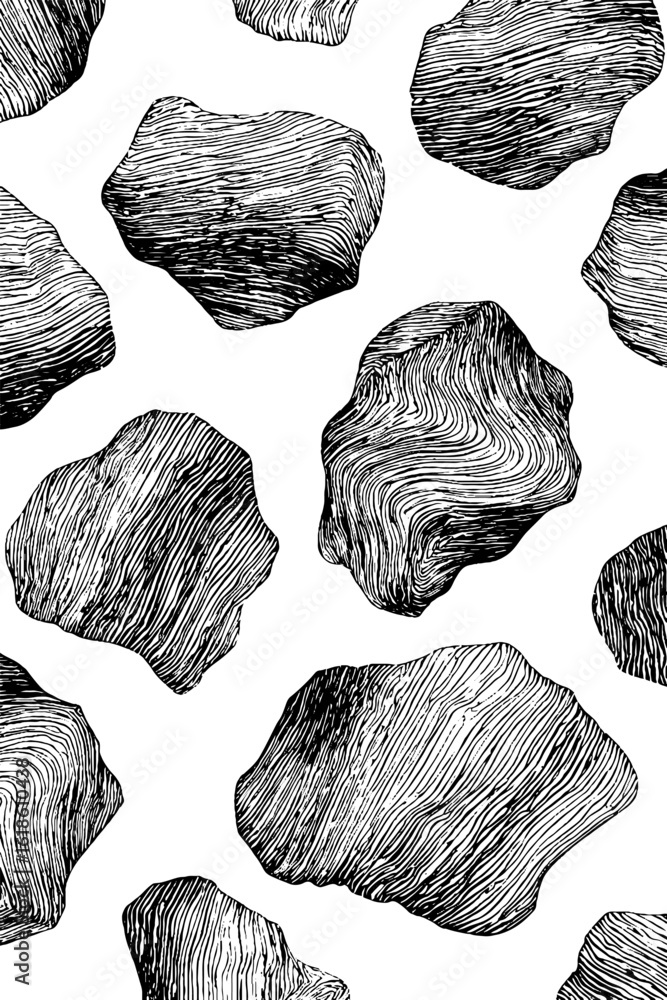 Poster abstract pattern of dense boulder designs for print and poster backgrounds