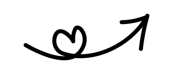 Arrow heart vector illustration of an illustration of an abstract symbol
