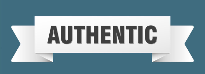 authentic ribbon isolated on transparent background. authentic ribbon