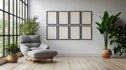 modern living room with white sofa