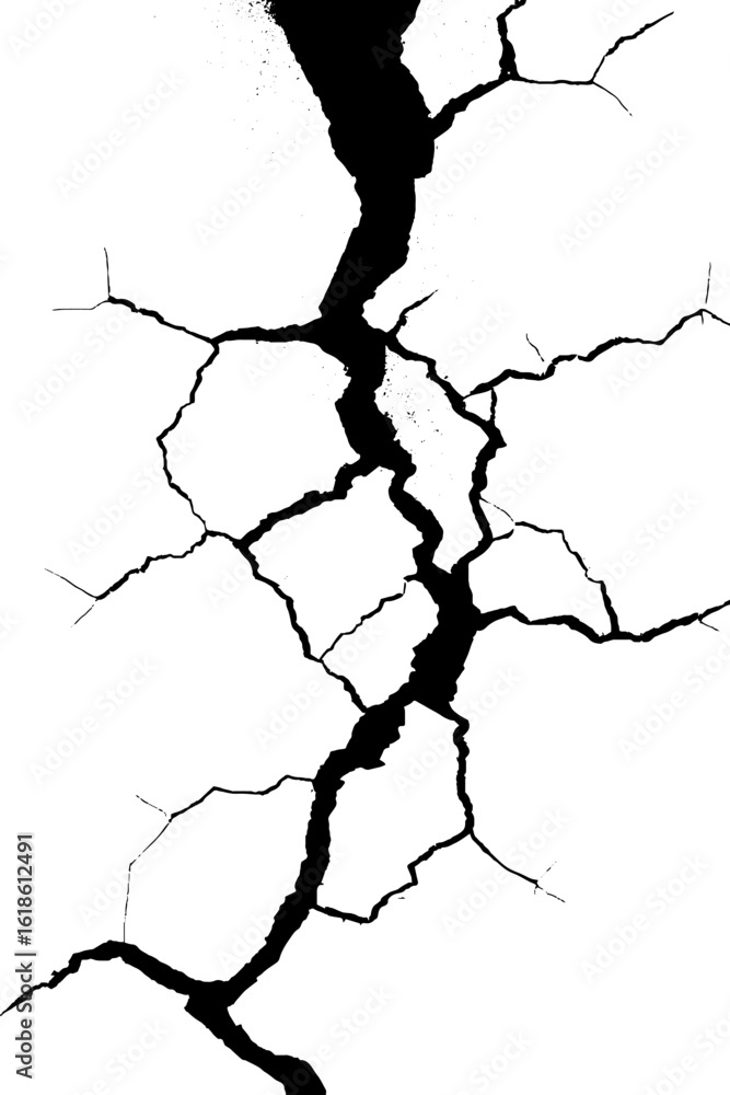 Poster abstract volcanic crack pattern design for background and texture art