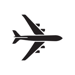 Obraz premium airplane icon isolated on white background