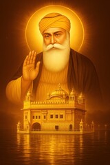 Illustration of guru nanak jayanti.
