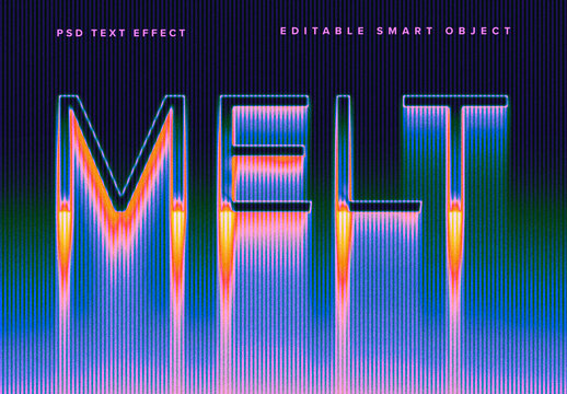 Melting Text Effect Mockup