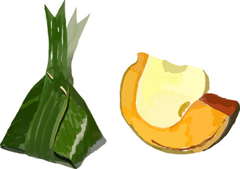 Thai dessert drawn for templates.