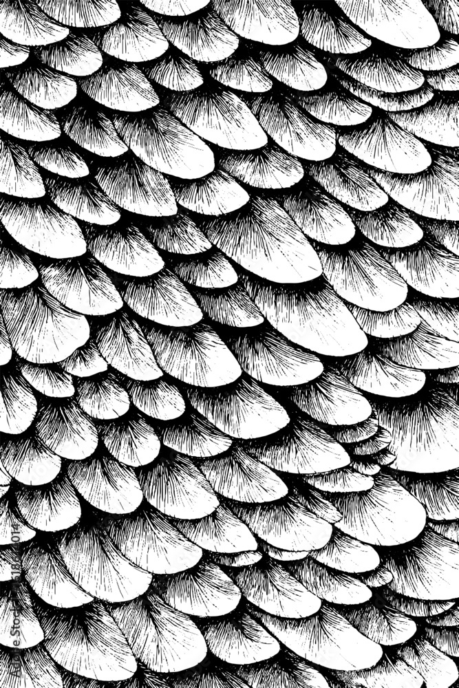 Poster intricate abstract texture of repeating fish scales for creative design