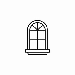 arch window icon sign vector