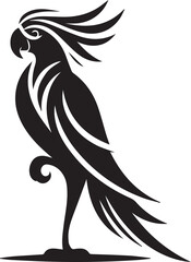 Bird Parrot Logo Vector Black Silhouette Illustration