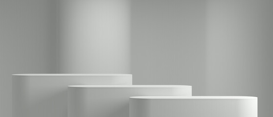 3d minimal background. 3d podium white background for perfume and cosmetic presentation. 3d...
