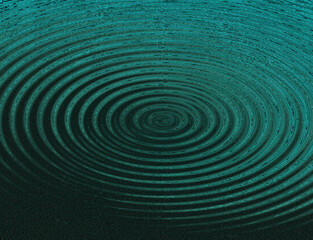 Abstract turquoise circular pattern with gradient and texture details