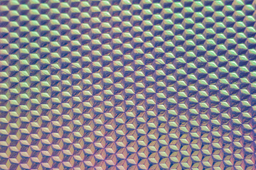 Colorful geometric abstract pattern with prism-like texture and iridescent effect