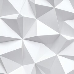Fototapeta premium Abstract White Geometric Faceted Texture Background