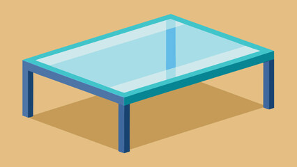 Elegant empty glass top coffee table clean minimalist living room decor