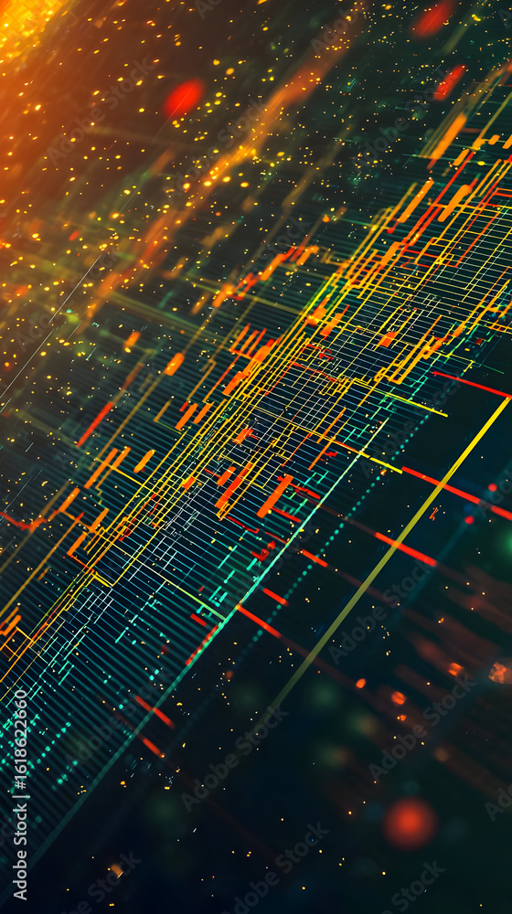 Poster abstract data visualization graphic design