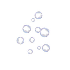 Realistic iridescent soap bubble with clean sparkle and liquid shine—perfect for PNG hygiene visuals, underwater scenes, or playful party-themed designs.