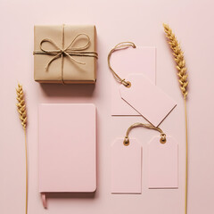 Elegant Gift Wrapping Ideas Pastel Pink Brown Theme