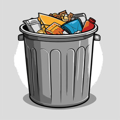 trash can vector illustration