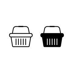 Vector Shopping Basket Icons. Basket Symbols