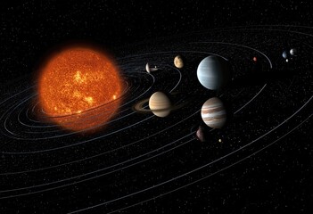 Vibrant Depiction Our Solar