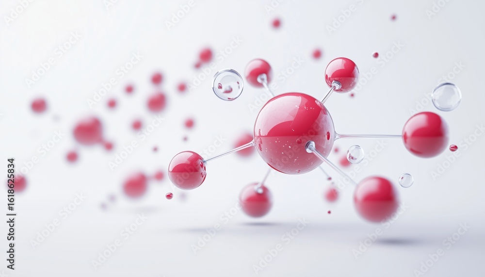 Poster graphic designs featuring abstract molecules and atoms: a unique and creative collection for your vi