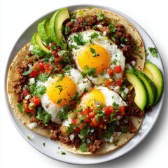 Gourmet Chorizo and Egg Tacos with Avocado and Salsa