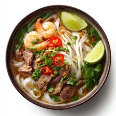 Authentic Pho with Beef and Shrimp
