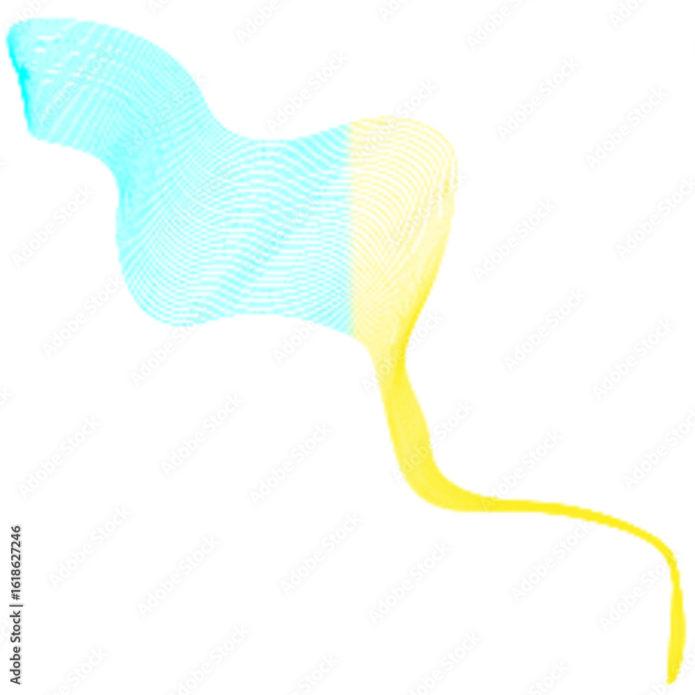 Poster organic abstract flow pattern resembling waves