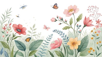 spring floral background with tulips