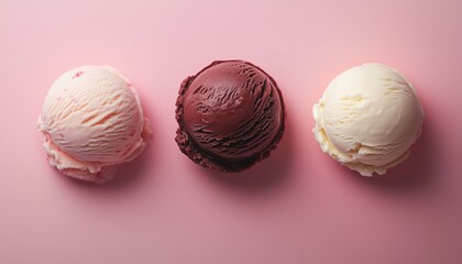Delicious Trio: Chocolate, Vanilla, And Strawberry Ice Cream. Enjoy The Classic Combination Of Flavors In A Tempting Frozen Treat.