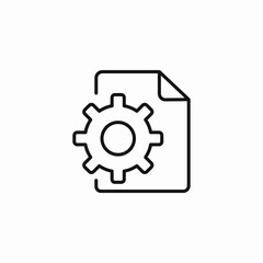 document gear process icon sign vector