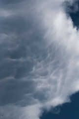 Obraz premium Layers of gray clouds stretch to the horizon. 