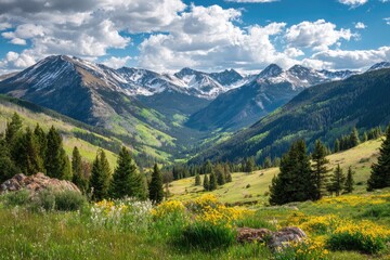 Mountain vista with wildflowers (4)