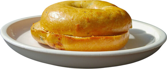 Freshly Baked Bagel Isolated On Transparent Background