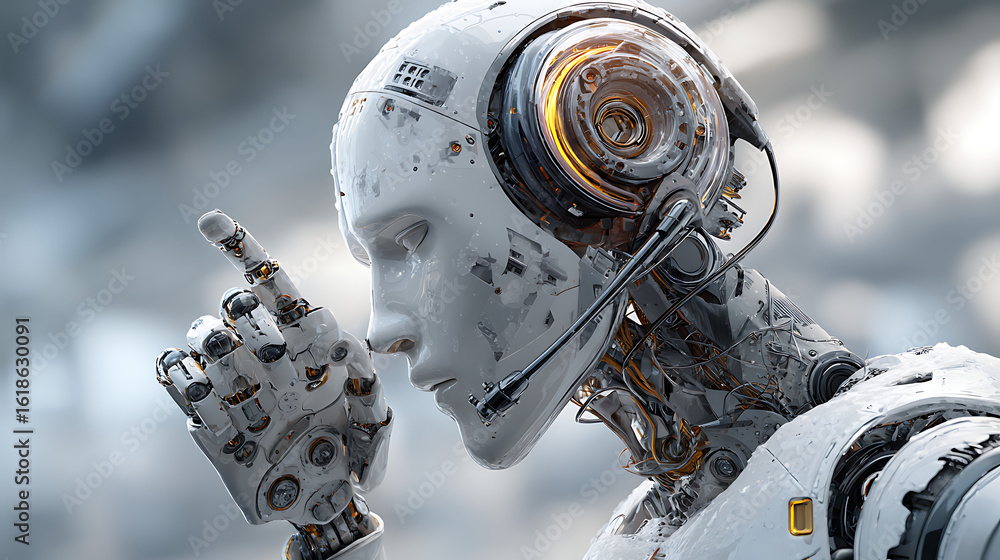Aufkleber an artificial intelligence virtual assistant acts as an ai agent, providing support as an agi powere