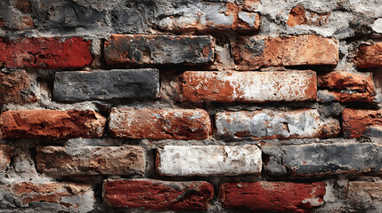 Grungy brick wall for background.