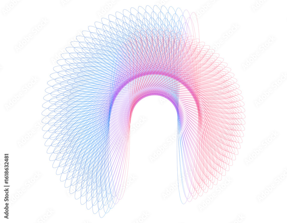 Poster design elements. a wave of many lines around the circumference of the ring. abstract circle wavy str